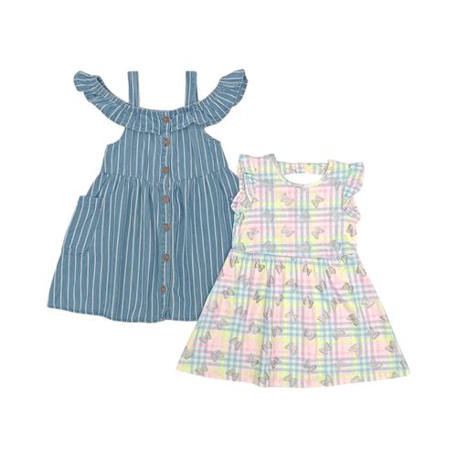 Set de 2 vestidos estampados para niña