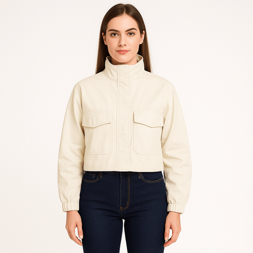 Chaqueta sólida para mujer