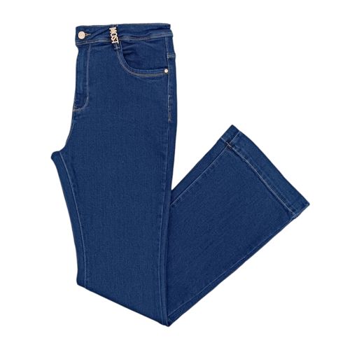 Flare jeans curvy sólido para mujer