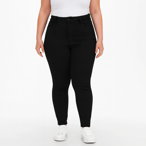 Skinny jeans curvy sólido para mujer