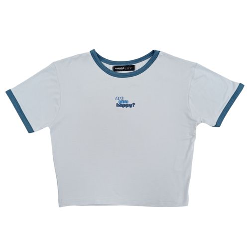 Crop top bordado para mujer