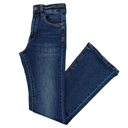Flare jeans azul lavado para mujer