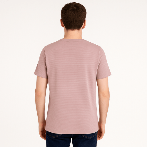 Camiseta rosa sólido para hombre