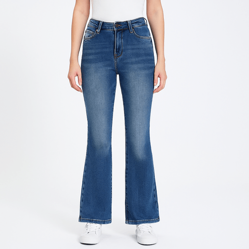 Flare jeans lavado para mujer