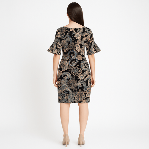 Vestido recto estampado para mujer