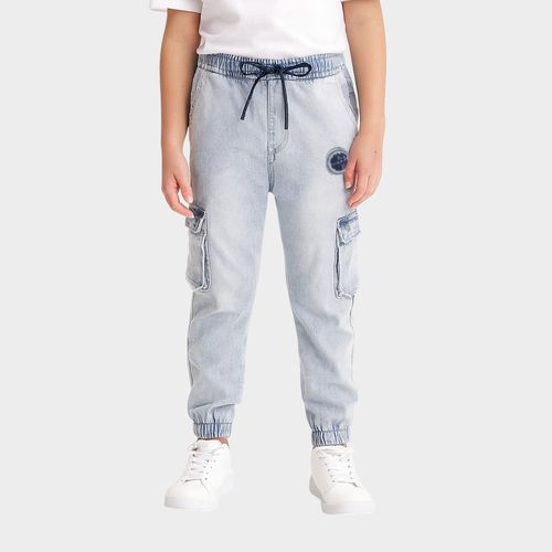 Jogger cargo azul claro para niño