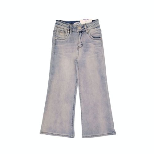 Wide leg jeans azul claro para niña