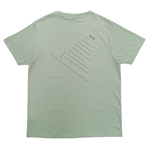 Camiseta verde con cuello redondo y mangas cortas para hombre