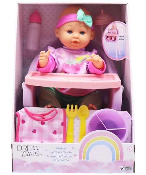 Dream collection juego de muñeca con silla alta para bebés de  35.56 cm