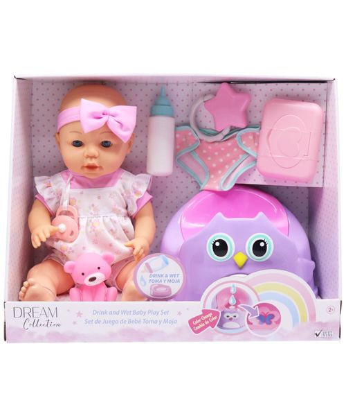 Dream collection muñeca juega a mojar al bebé