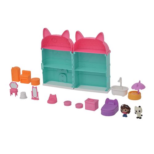 Gabby`S Doll House Set Conjunto de Habitación Ducha Figuras y Accesorios