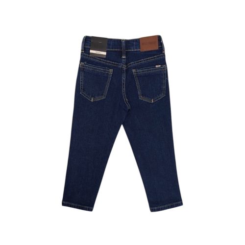Slim jeans azul oscuro sólido para niño