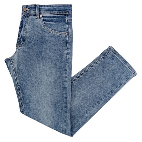 Slim jeans casual en color azul con estilo lavado para hombre