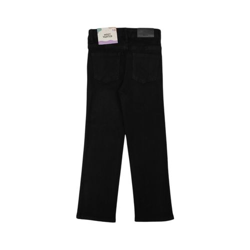 Straight jeans Most Wanted color negro sólido para niña