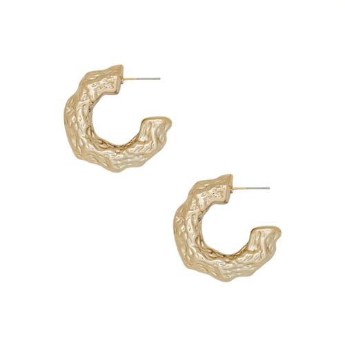 Argolla casual en color dorado y con textura para mujer