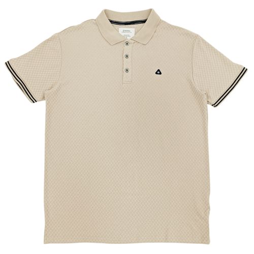Camisa tipo polo en color ivory para hombre