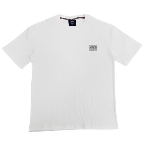 Camiseta casual blanca con mangas cortas para hombre