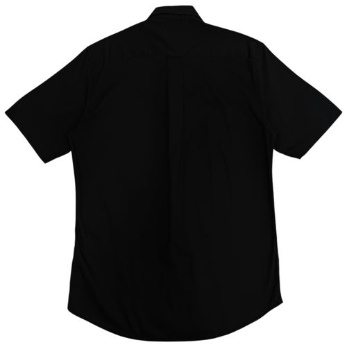 Camisa casual en color negro con mangas cortas para hombre