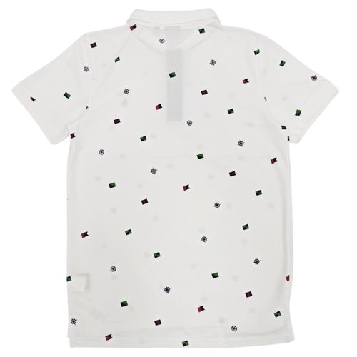 Camisa tipo polo en color blanco para hombre