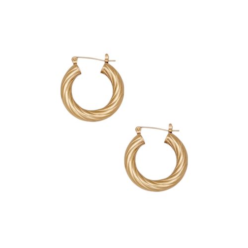 Argollas con textura en color dorado para mujer