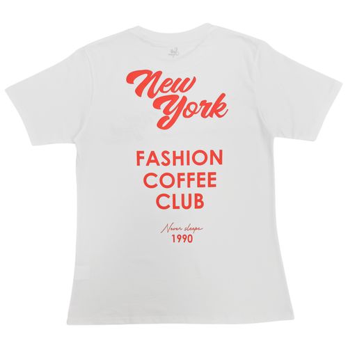 Camiseta blanca con cuello redondo y estilo oversize para mujer