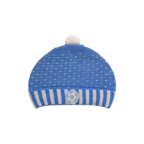 Gorro celeste con puntos para bebé niño