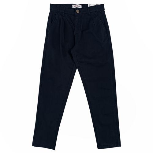 Pantalón recto casual color azul oscuro para mujer