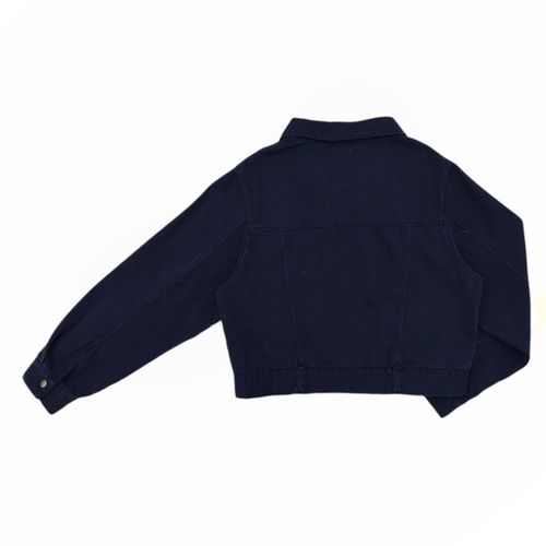 Chaqueta en color azul con ajuste de ziper para mujer