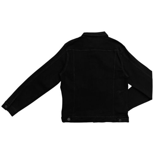 Chaqueta denim en color negro sólido para hombre