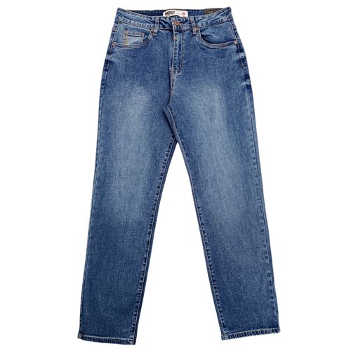 Wide leg jeans en color azul y detalle lavado para hombre