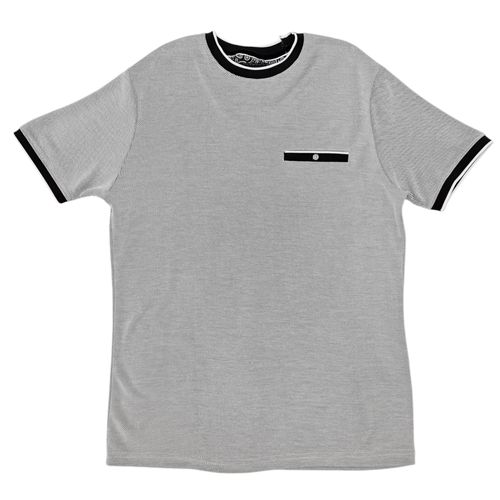 Camiseta color gris con cuello redondo para hombre