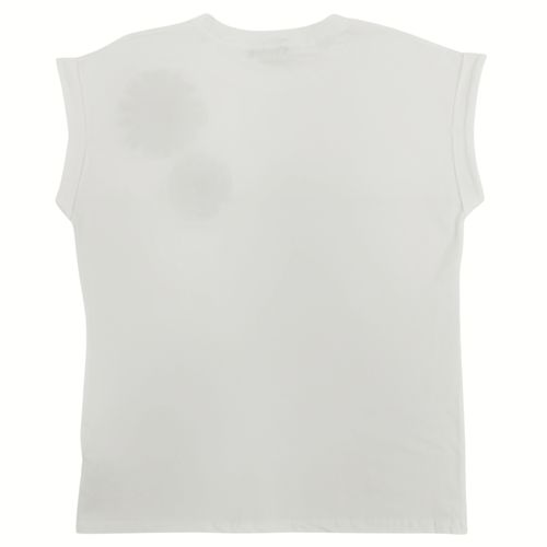Blusa color blanco casual de mangas cortas para mujer