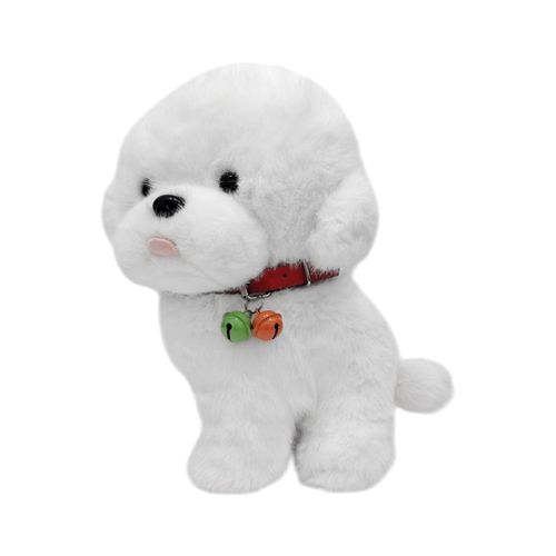 Peluche en color blanco y con forma de perrito