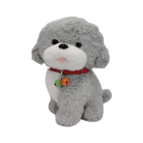 Peluche en color gris y con forma de perrito