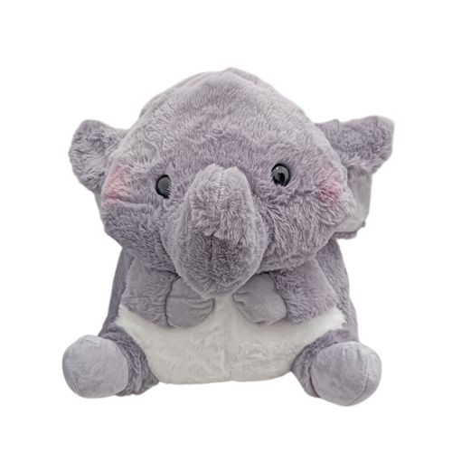 Peluche en color gris y con forma de elefante