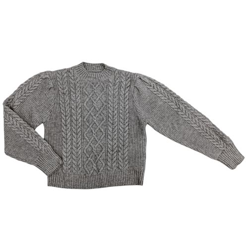 Pull over color gris casual de mangas largas para mujer