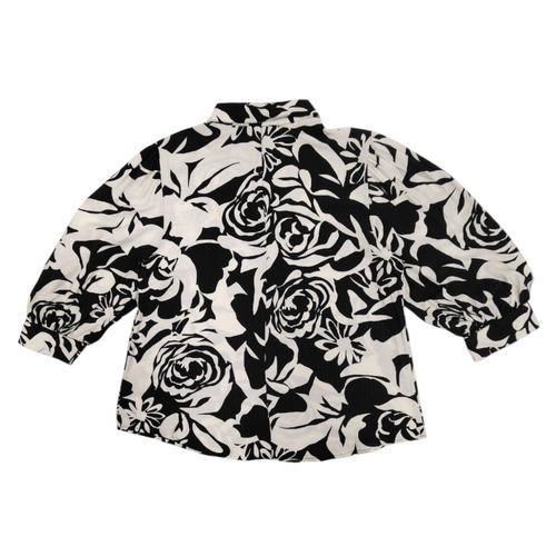 Blusa bicolor casual de mangas 3/4 para mujer