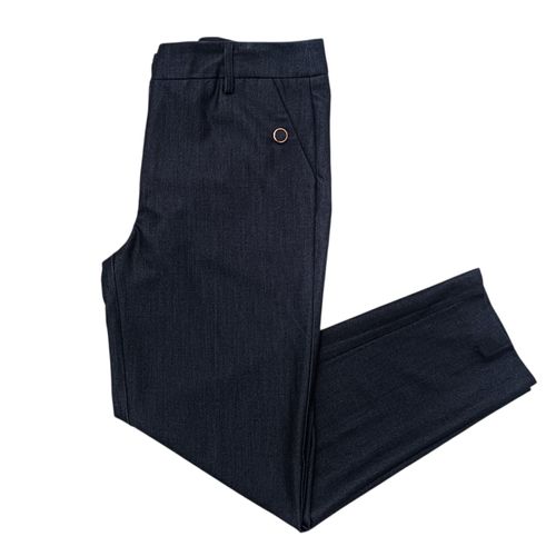 Pantalón slim color azul oscuro casual para mujer