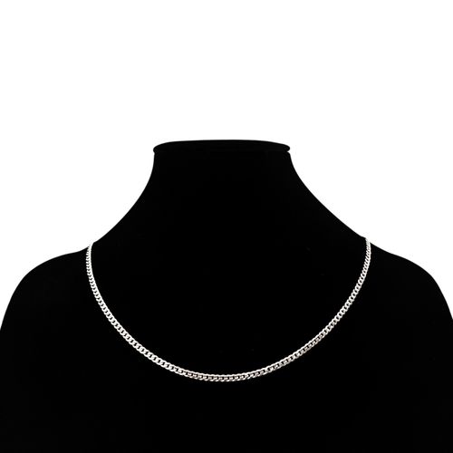 cadena color plateado delgada para mujer