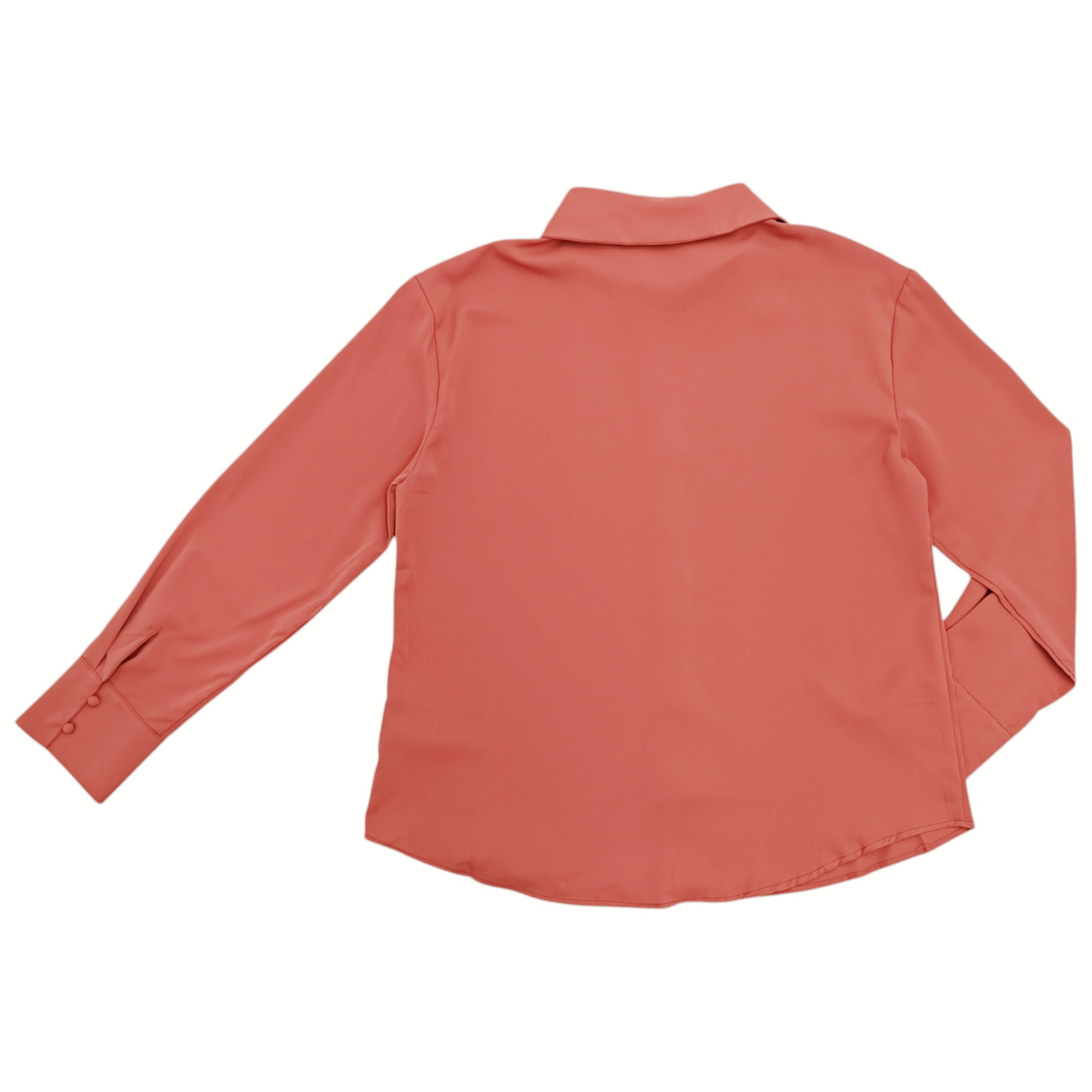 Blusa color coral satinado casual para mujer