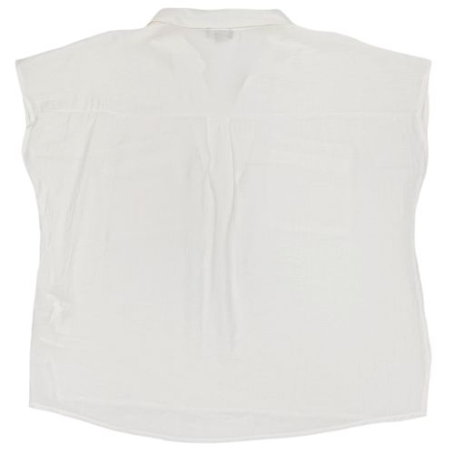 Blusa color blanco curvy tipo lino para mujer