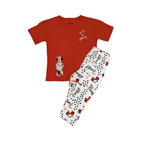 Conjunto de pijama con pantalón color blanco estampado para niña