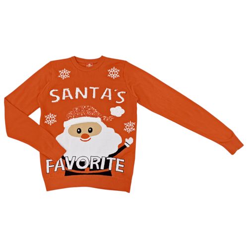 Pull over color rojo diseño navideño detalles de lentejuelas para mujer