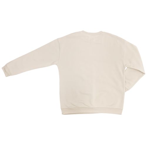 Pull over color ivory diseño navideño oversize con lentejuelas para mujer