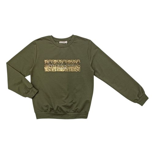 Pull over color verde olivo de mangas largas para mujer