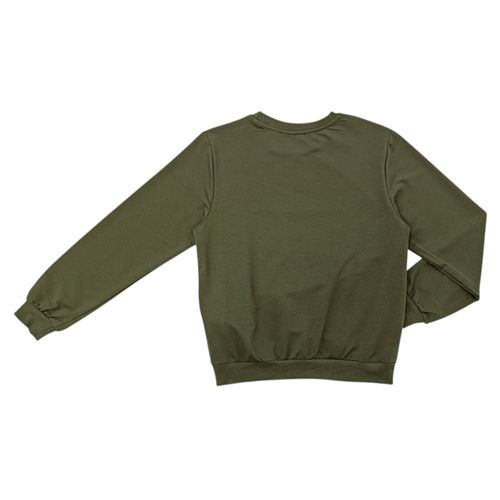 Pull over color verde olivo de mangas largas para mujer