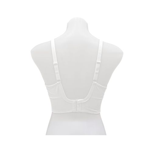 Brasier color blanco de escote en V sin varillas para mujer