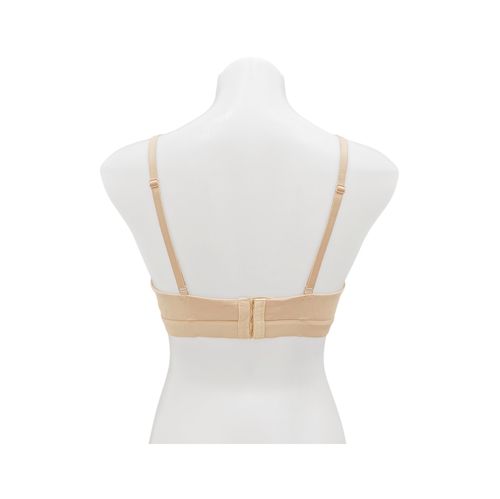 Brasier color beige de escote en V sin varillas para mujer