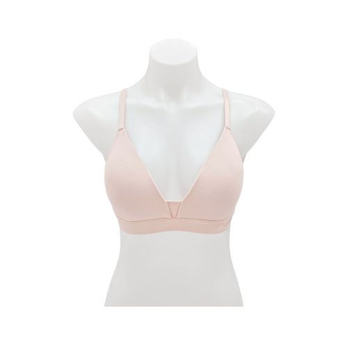 Brasier color nude de escote en V sin varillas para mujer