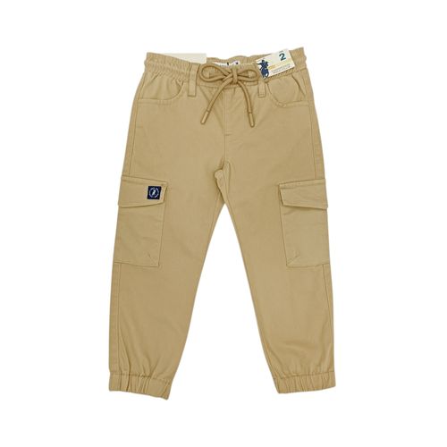 Pantalón beige tipo jogger para niño